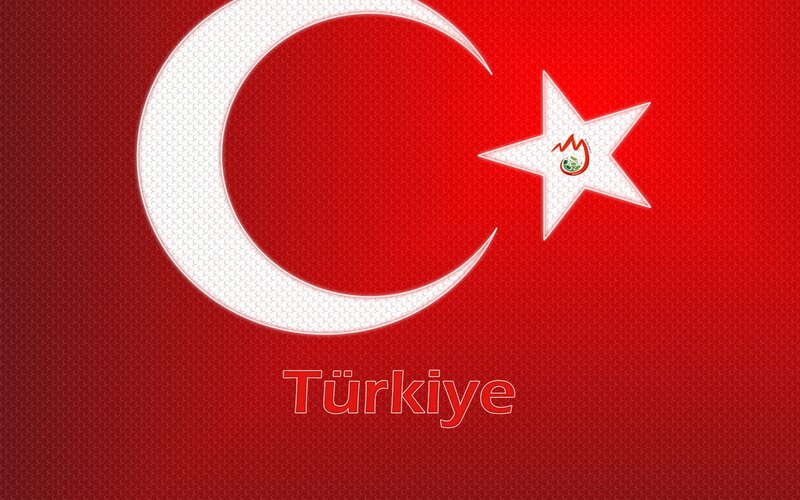 Turkey flag with text