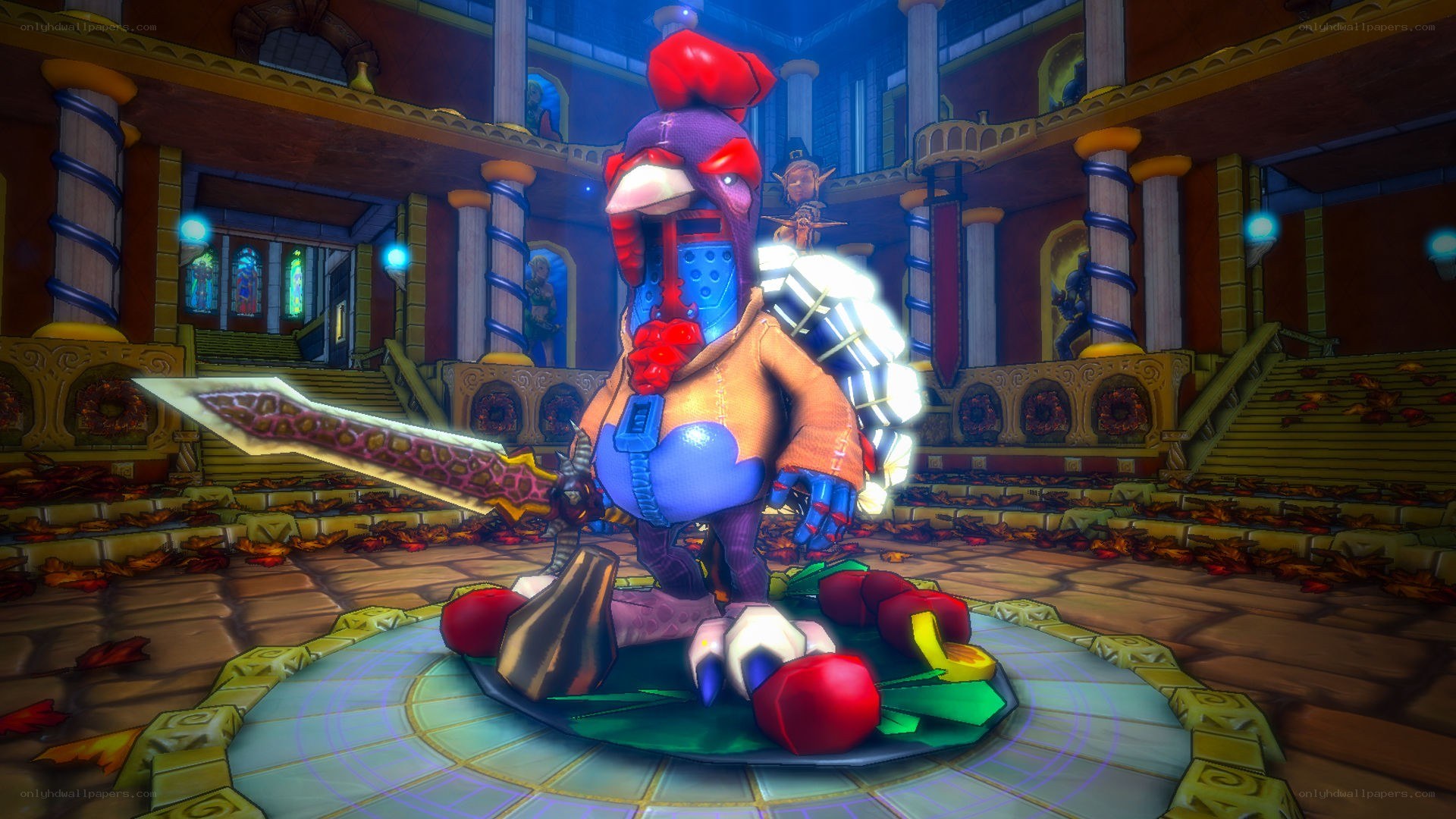 turkey knight in a castle