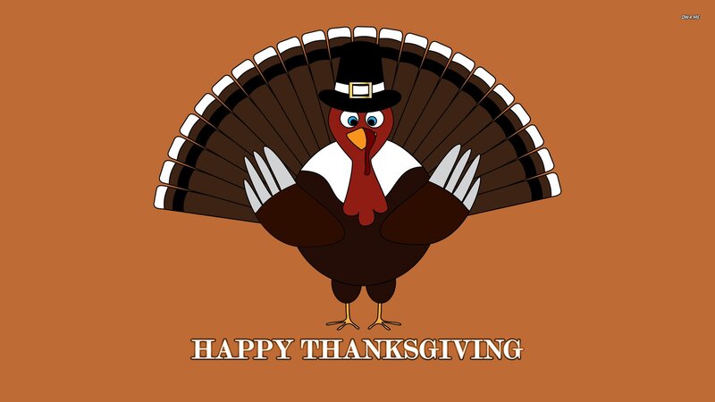 Turkey Wearing Pilgrim Hat — Brown