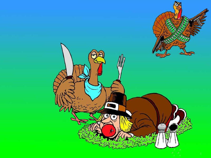 Turkey with Knife and Fork