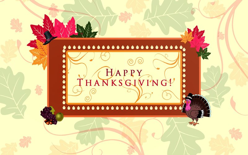 Turkey with Thanksgiving Sign