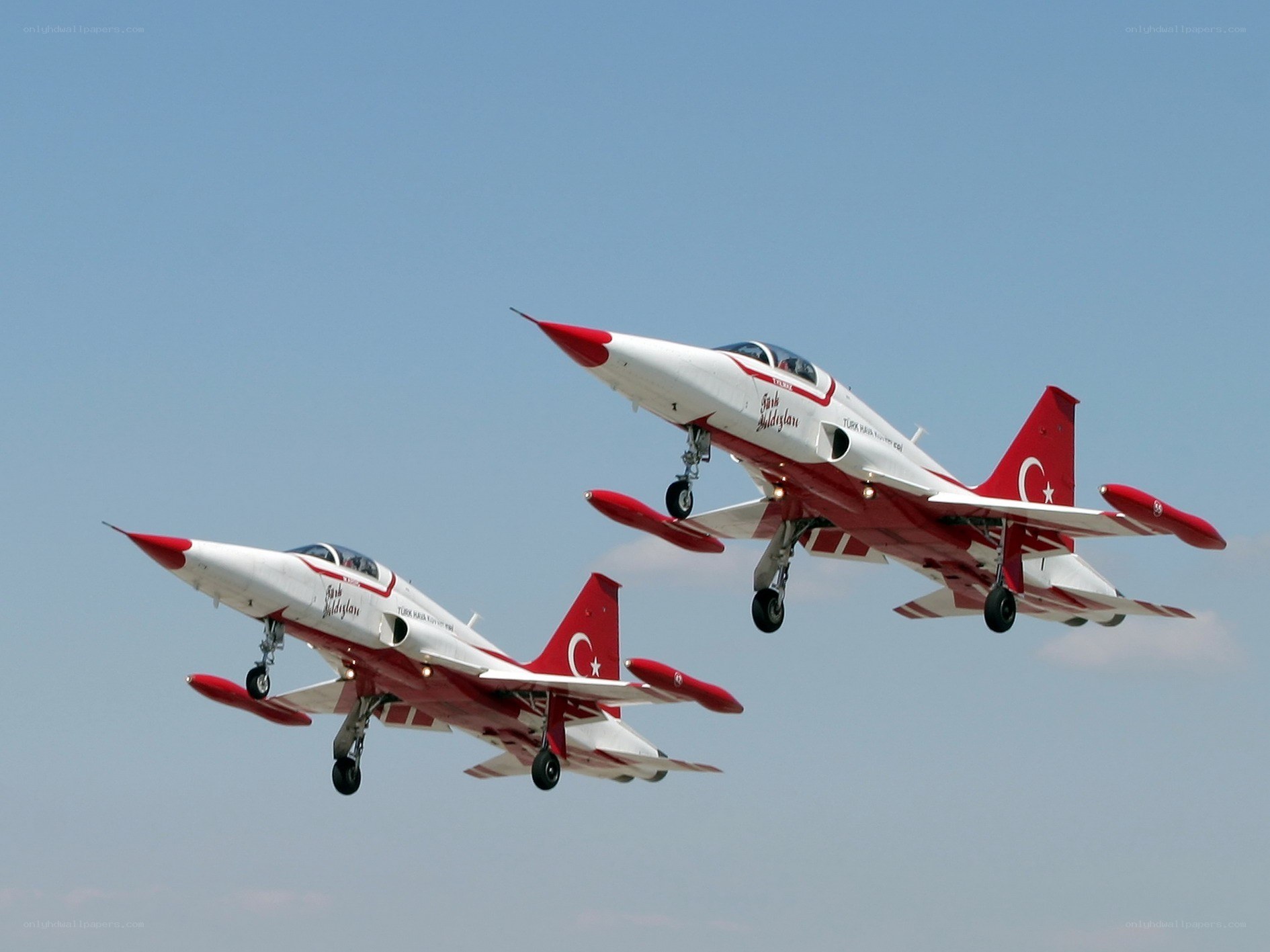 Turkish aerobatic team in flight
