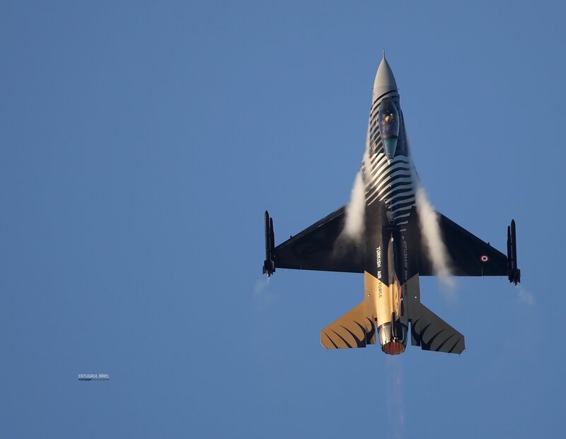 Turkish Air Force Jet — Blue, Dramatic, Afternoon, Photograph