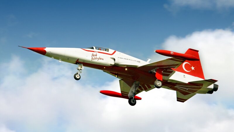 Turkish Air Force jet in flight