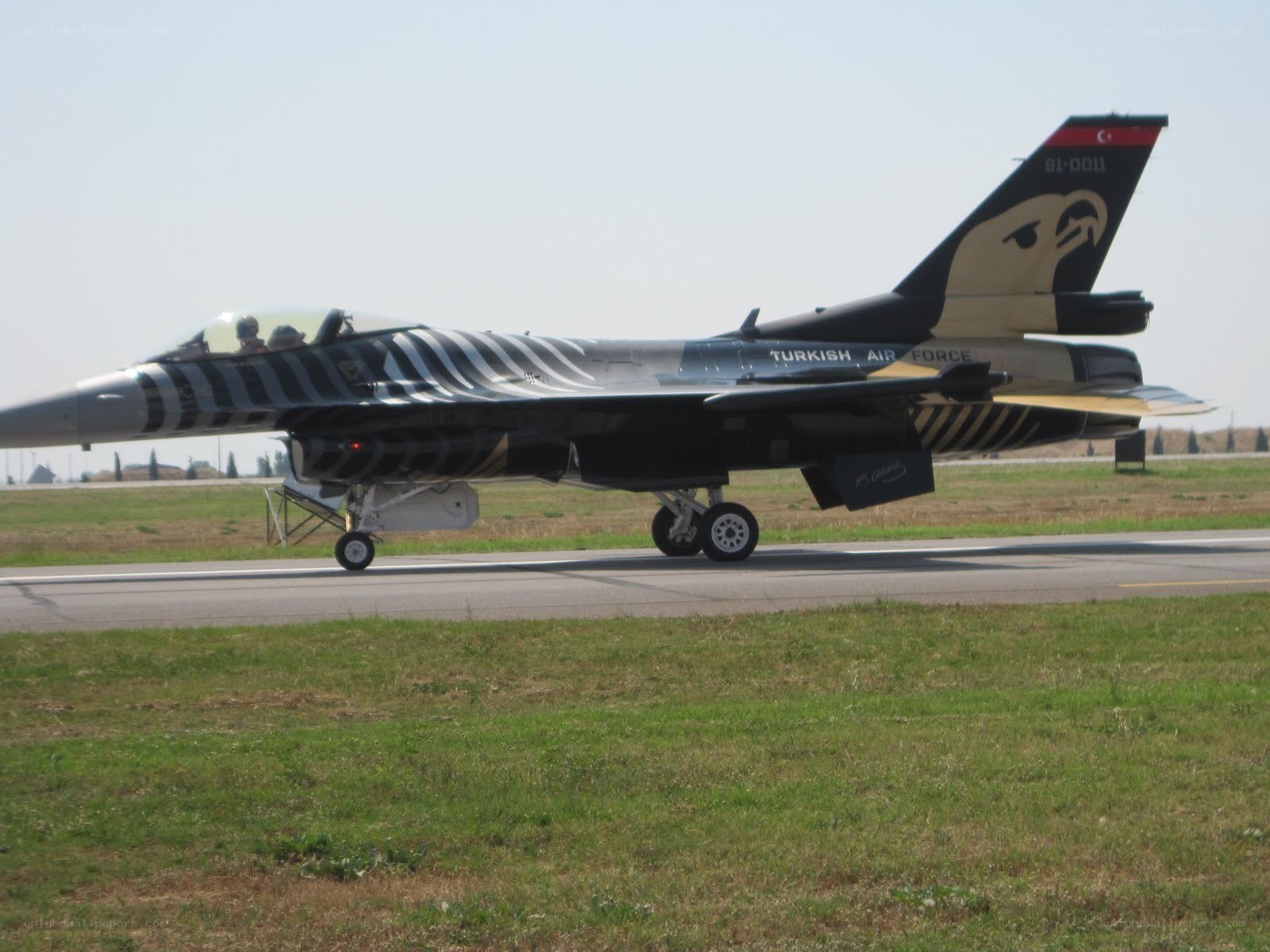 Turkish Air Force jet on runway