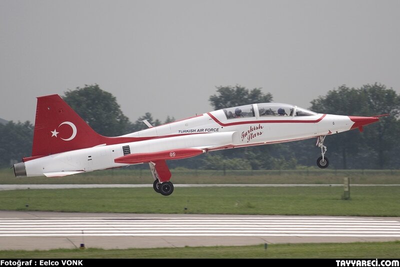Turkish Air Force jet taking off
