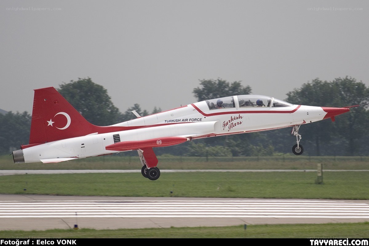 Turkish Air Force jet taking off