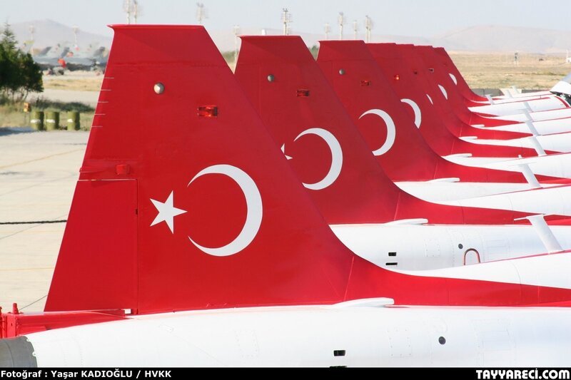 Turkish Air Force jets in formation