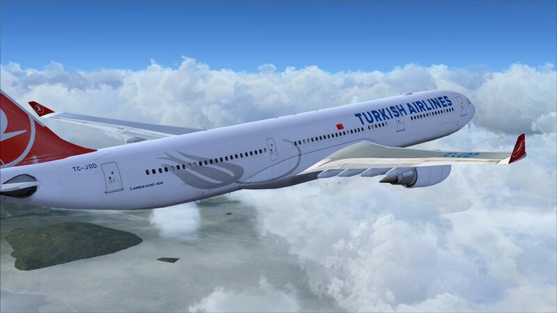 Turkish Airlines Airplane — White