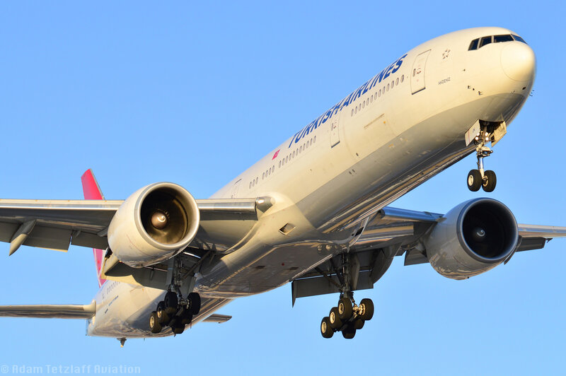 Turkish Airlines Plane — Blue, Clear