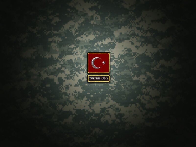 Turkish Army logo on camouflage