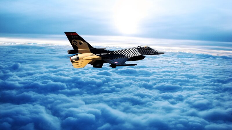 Turkish Fighter Jet — Blue