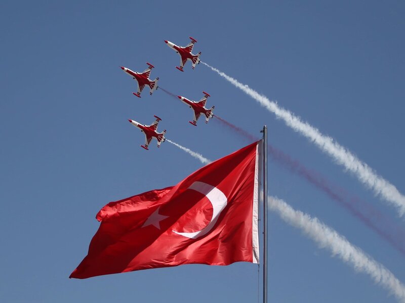 Turkish Flag and Jets