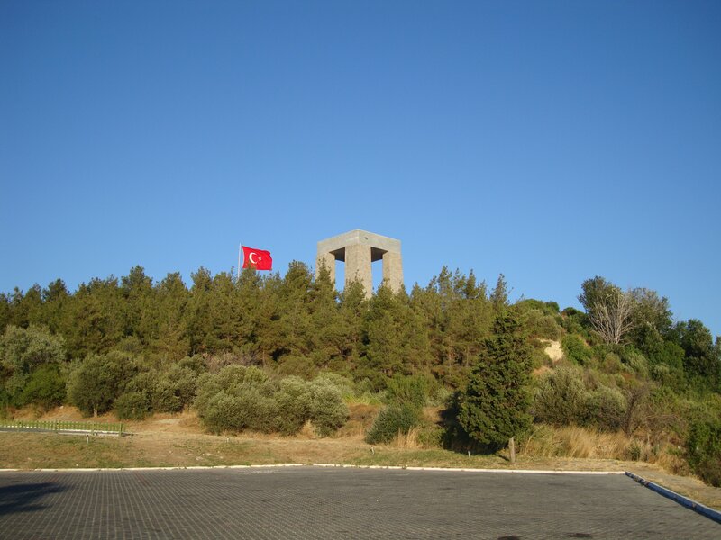 Turkish Flag and Monument