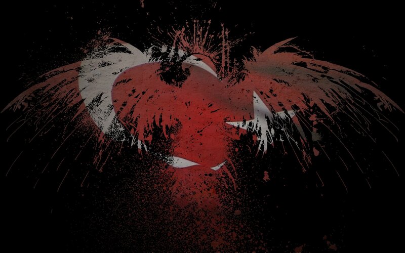Turkish flag grunge art
