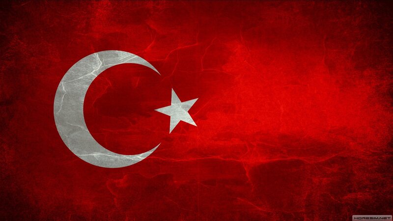 Turkish Flag — Red, Patriotic, Digital Art, Moon