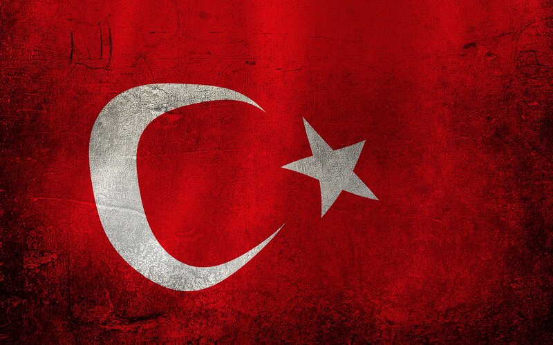 Turkish Flag — Red, Patriotic, Digital Art