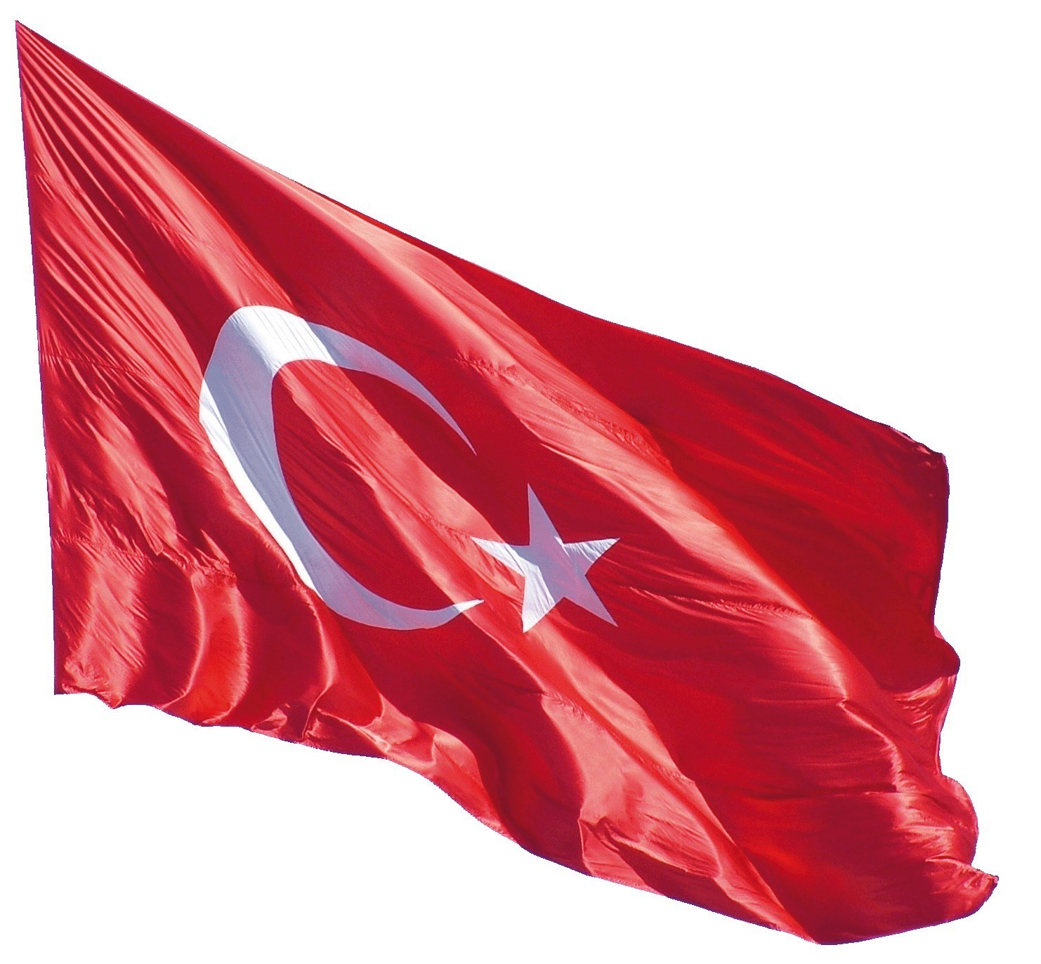 Turkish flag waving in wind