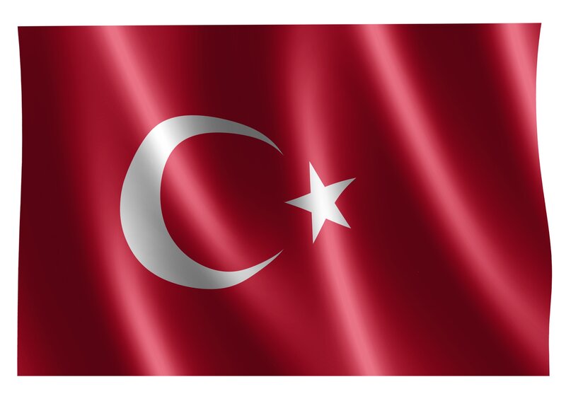 Turkish flag waving