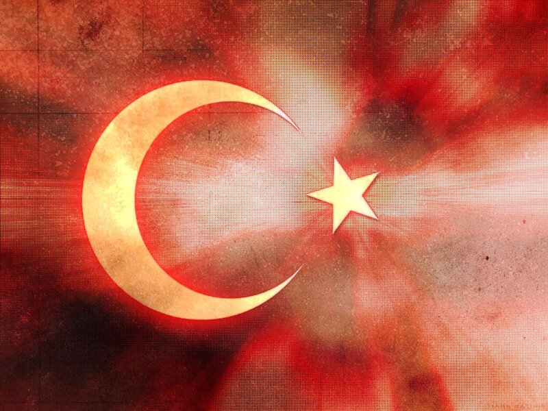 Turkish flag with artistic effects