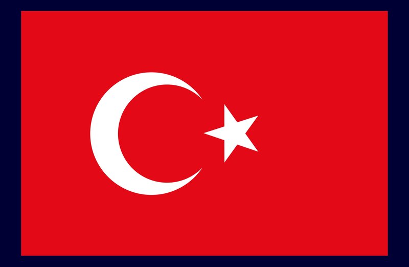 Turkish flag with border