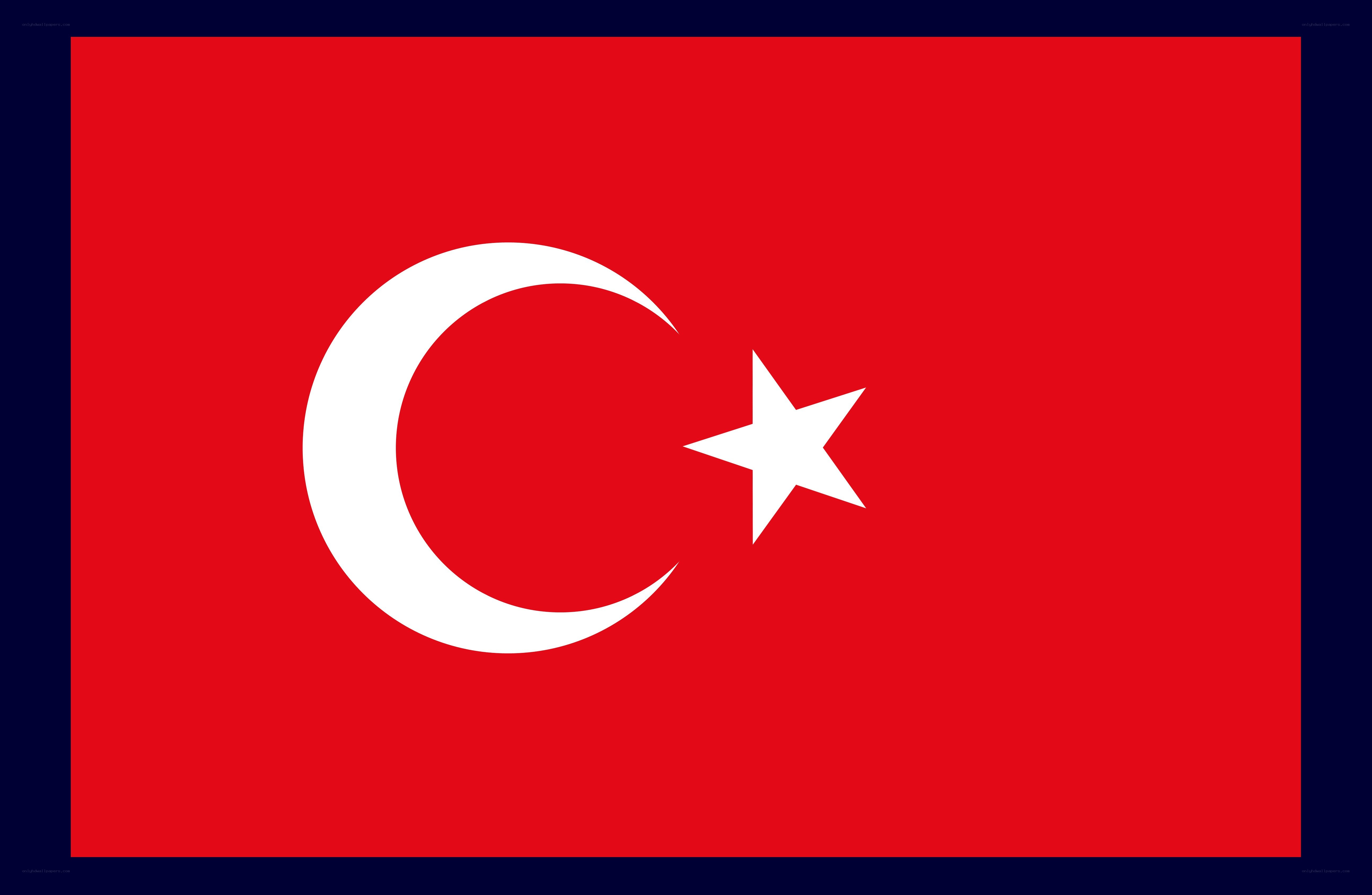 Turkish flag with border