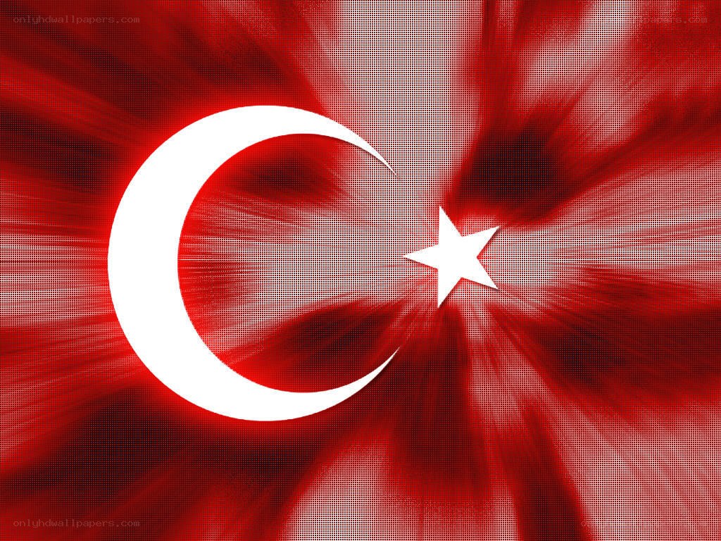 Turkish flag with digital effect