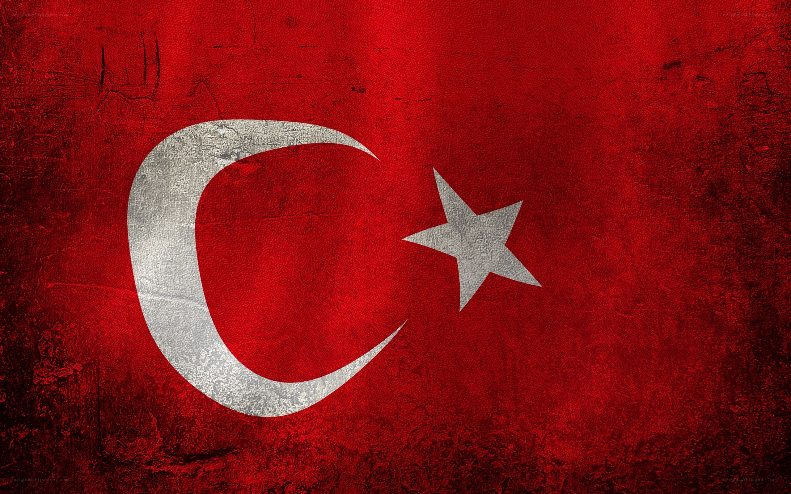 Turkish flag with distressed texture