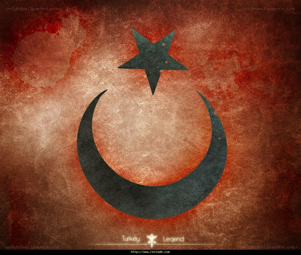 Turkish flag with grunge texture