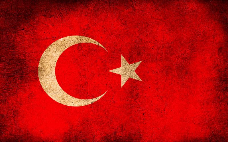 Turkish flag with grunge texture