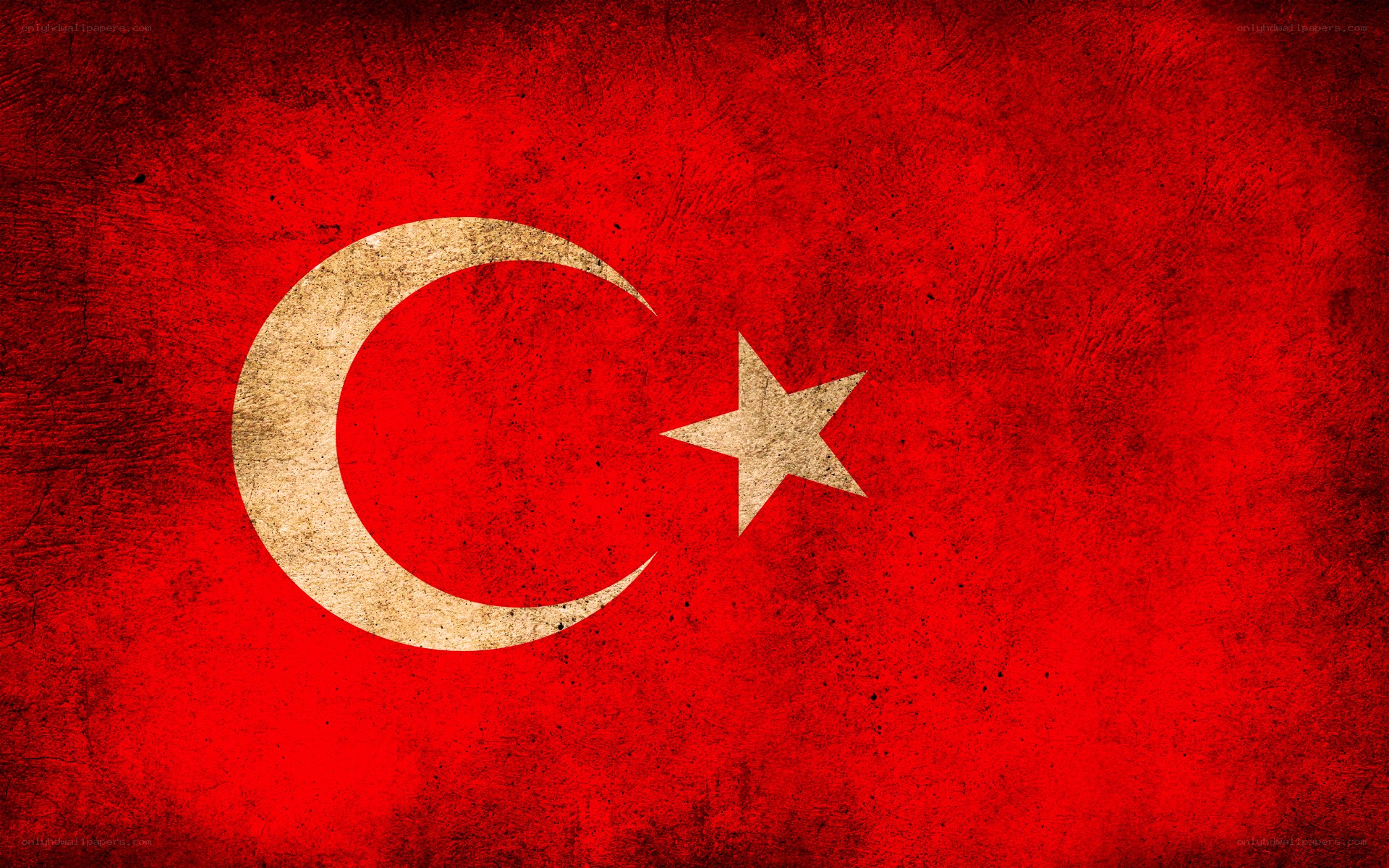 Turkish flag with grunge texture