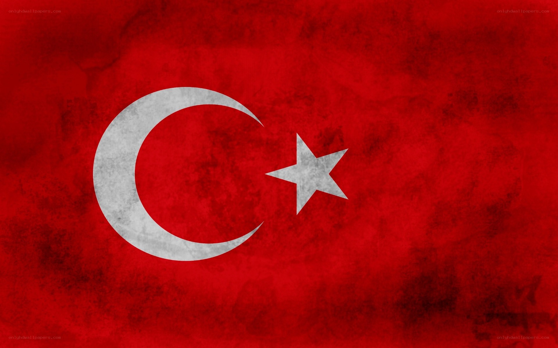 Turkish flag with grunge texture