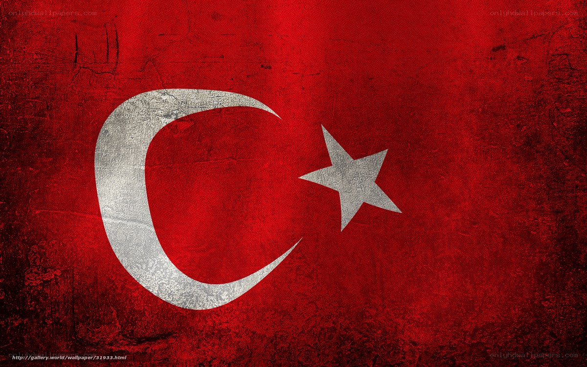 Turkish flag with grunge texture
