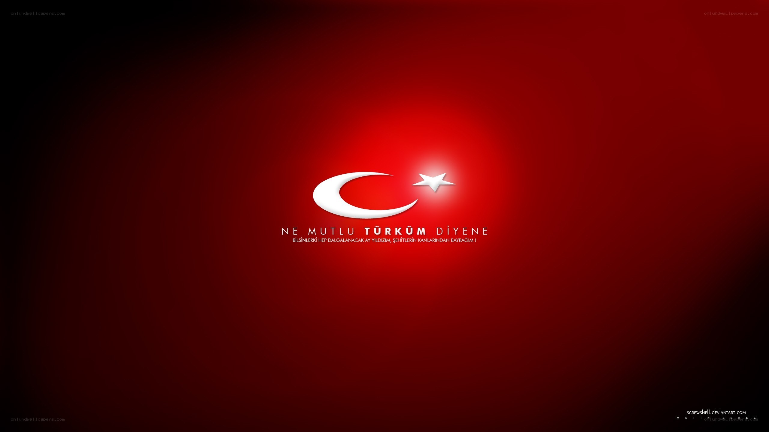 Turkish flag with patriotic text