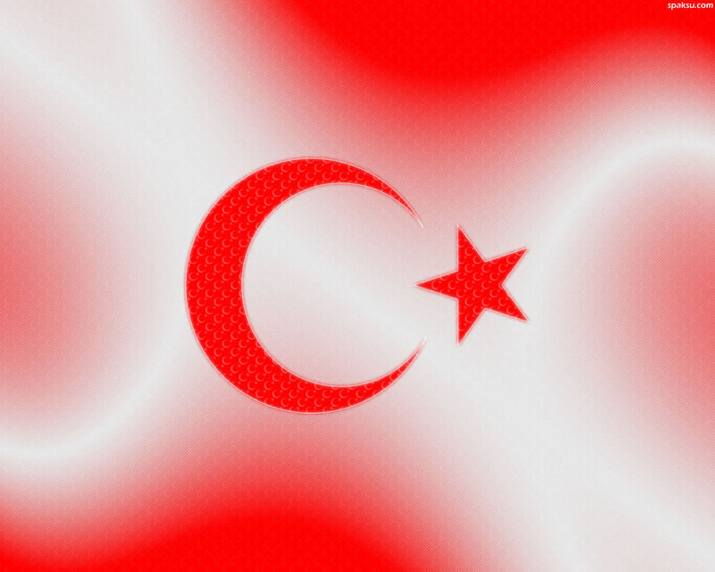 Turkish flag with pattern