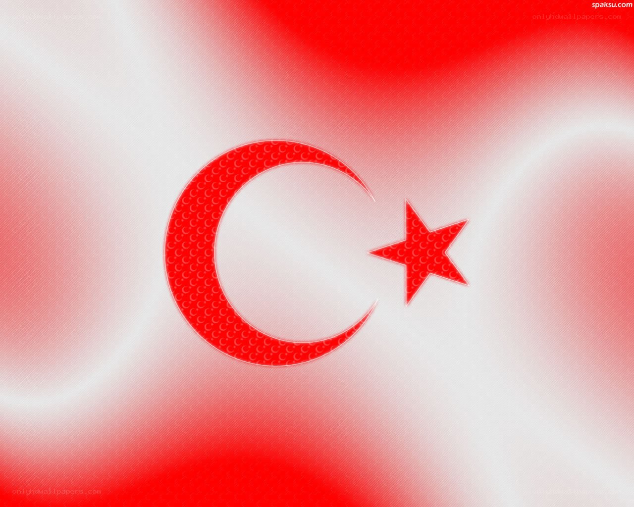 Turkish flag with pattern