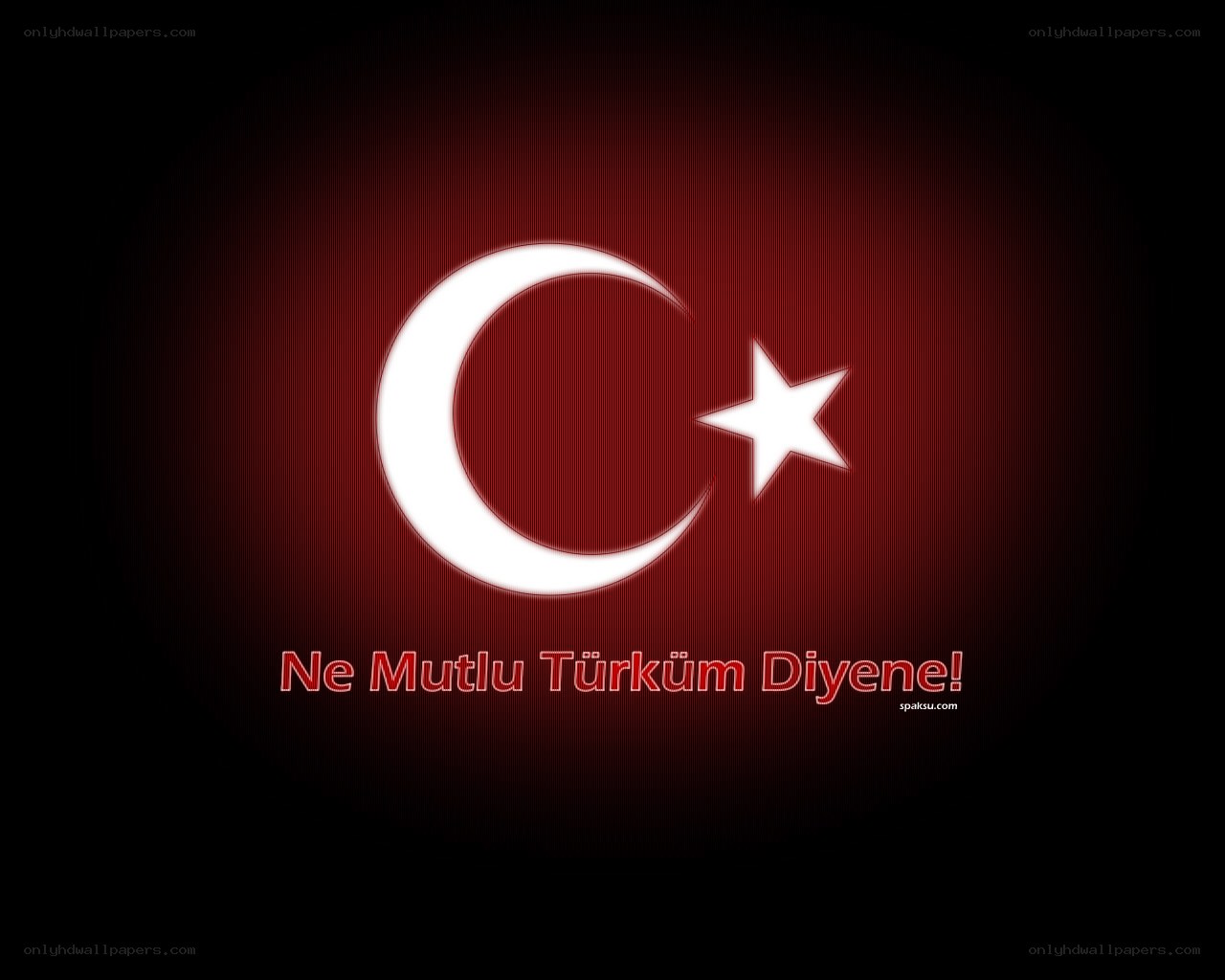 Turkish flag with slogan