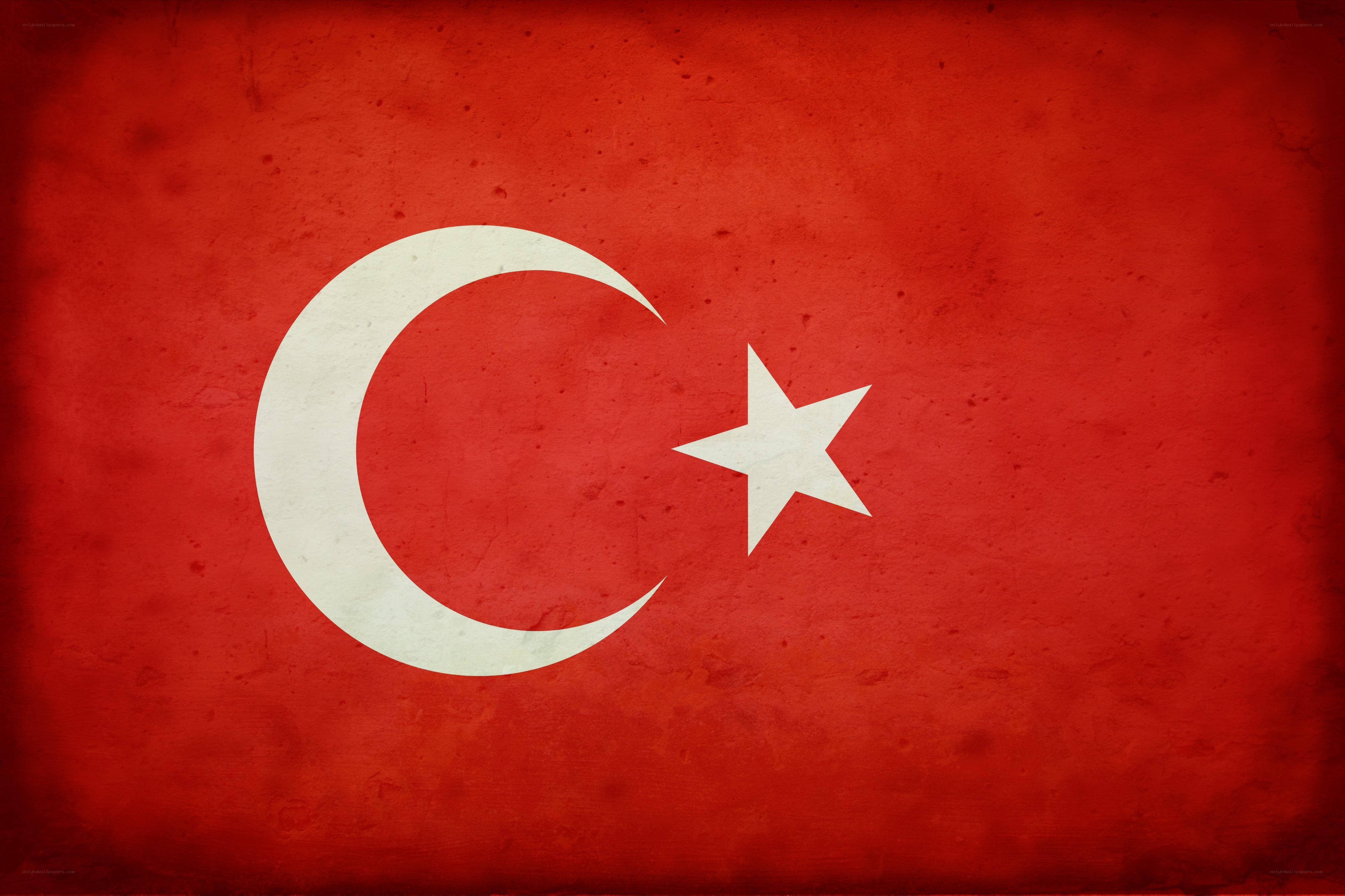 Turkish flag with texture