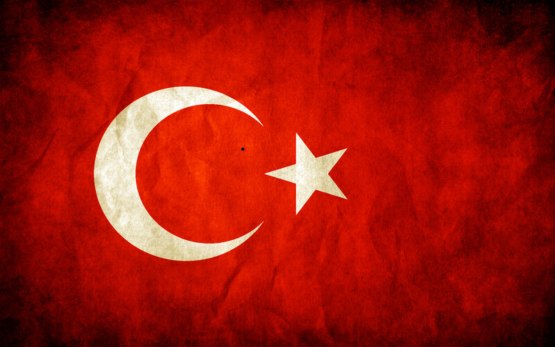 Turkish flag with vintage texture