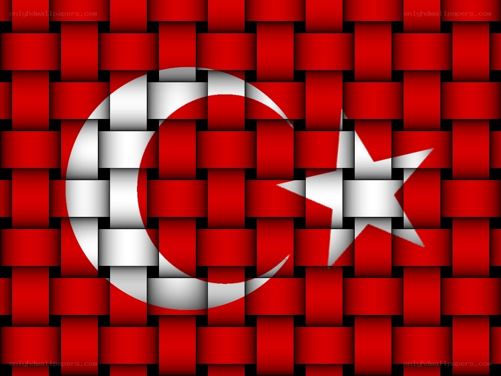 Turkish flag woven texture