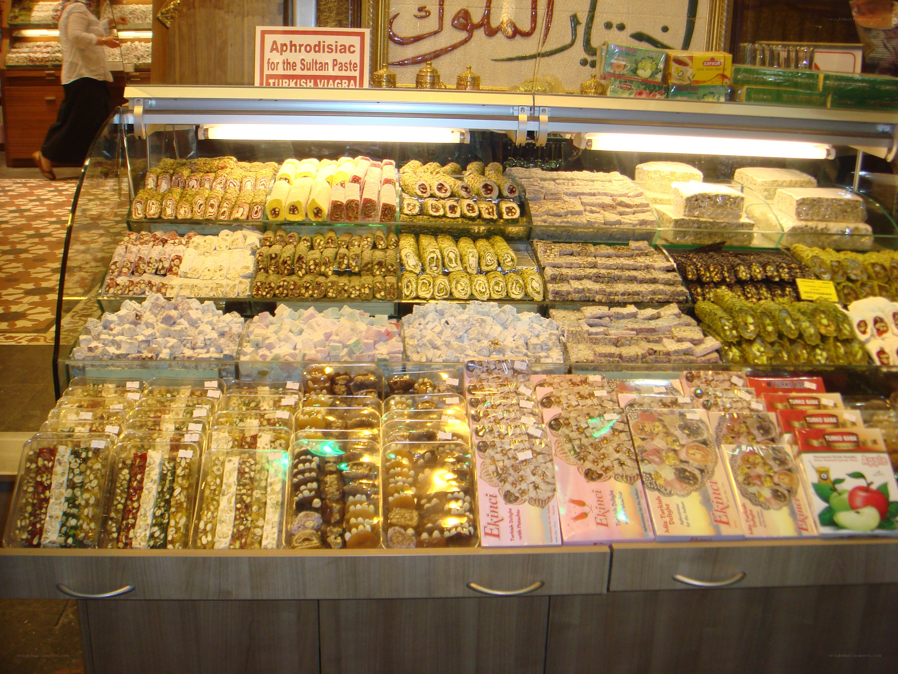 Turkish sweets display