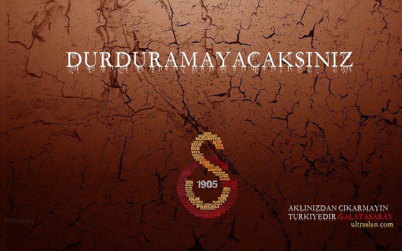 Turkish text art with cracked earth