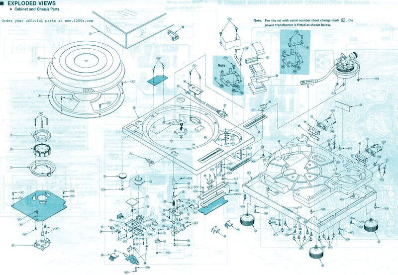 turntable exploded view diagram