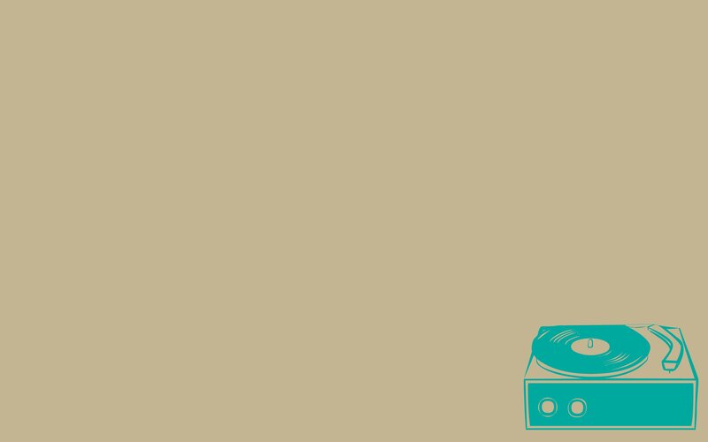 Turntable on Beige Background
