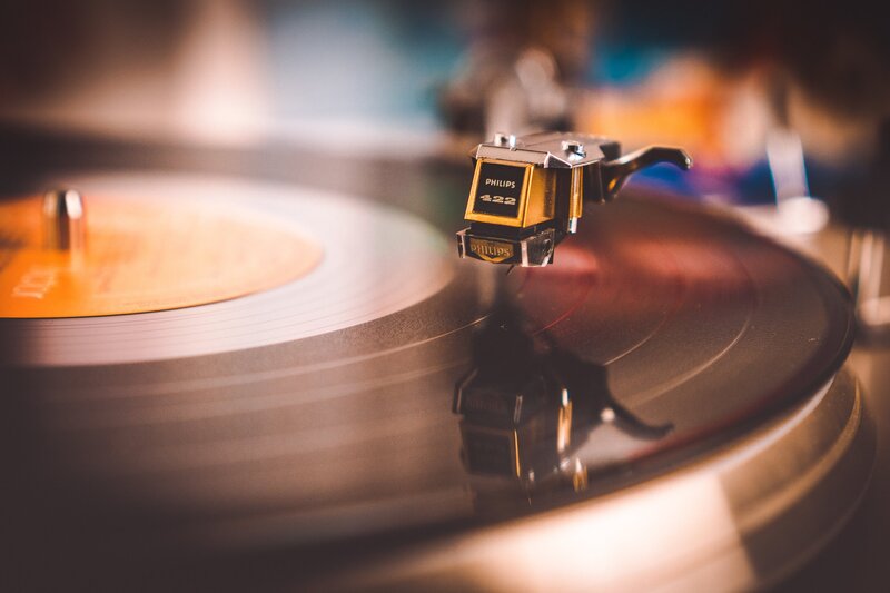 Turntable Playing Vinyl — Black, Calm, Photograph, Vinyl Record, Phillips Cartridge