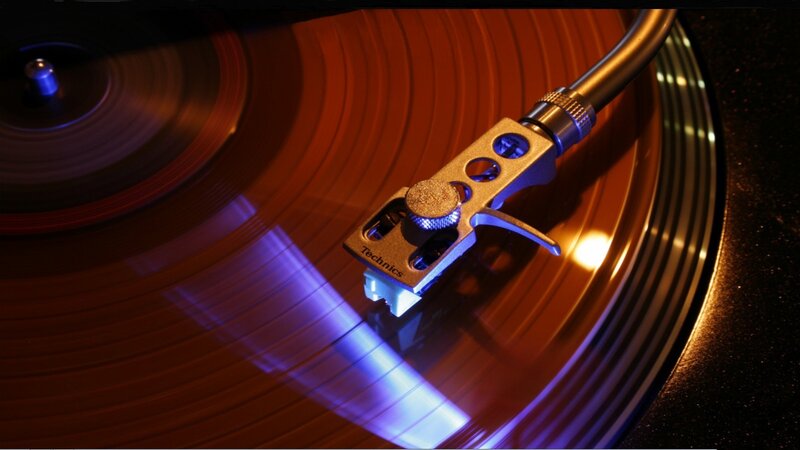 Turntable Playing Vinyl — Black, Dramatic, Photograph, Vinyl Record