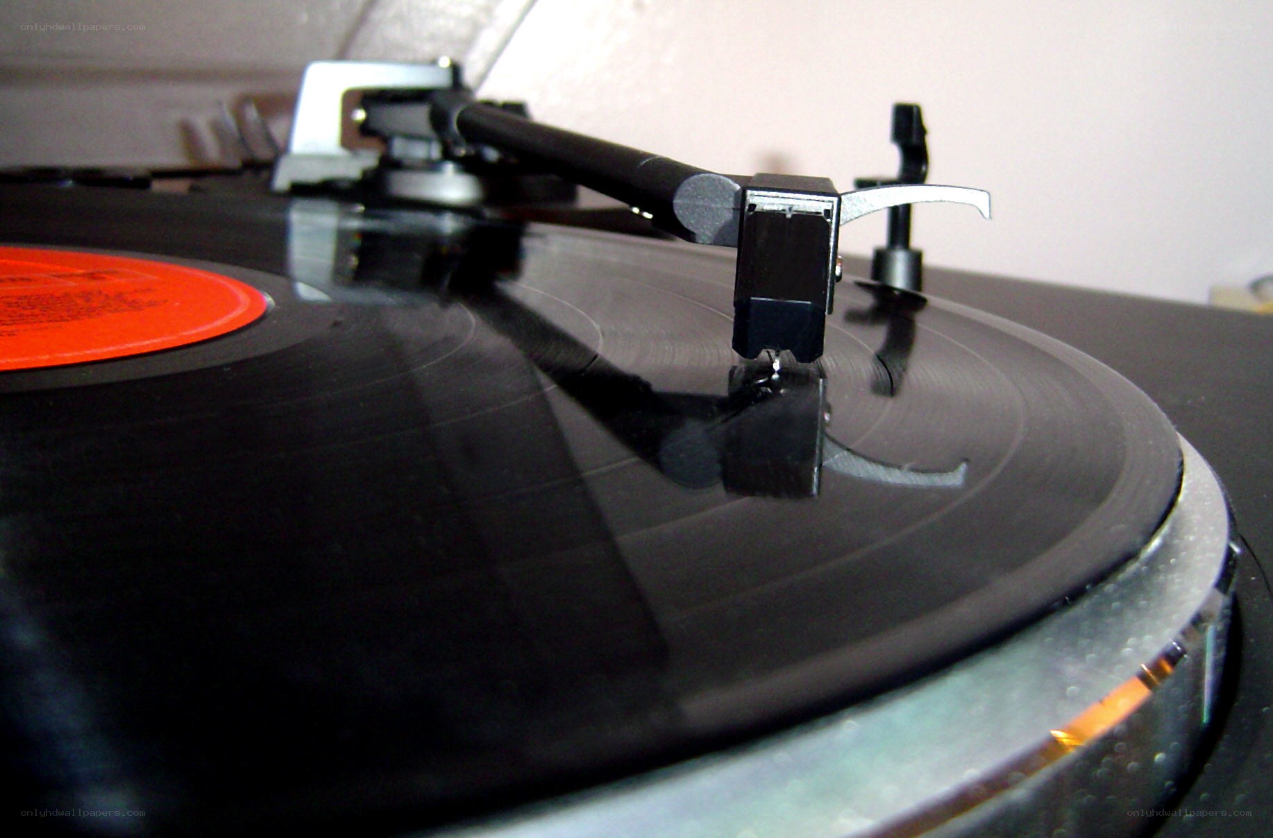 turntable playing vinyl record