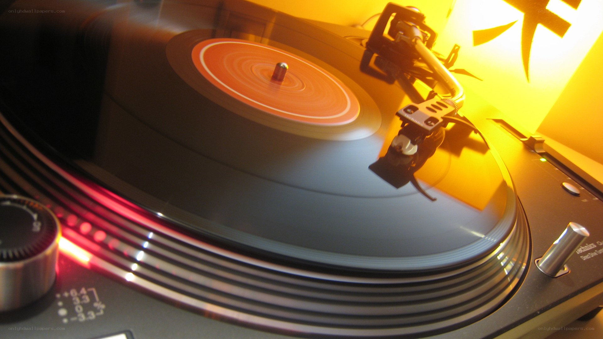 turntable playing vinyl record