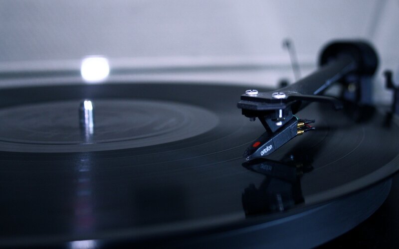 turntable playing vinyl record