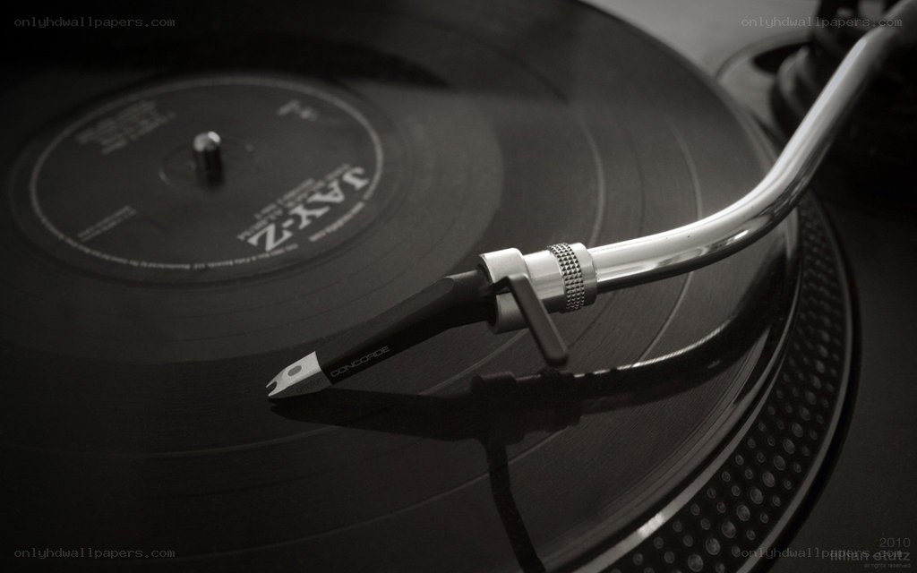 turntable playing vinyl record